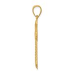 14k Diamond-cut Budded Cross Pendant - Image 2