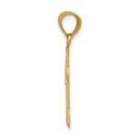 14k Diamond-cut Cross Pendant - Image 2