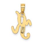 14KY Script Letter K Initial Pendant - Image 4