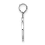 14KW White Gold Script Letter O Initial Pendant - Image 2