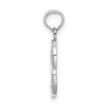 14KW White Gold Script Letter R Initial Pendant - Image 2