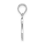 14KW White Gold Script Letter S Initial Pendant - Image 2