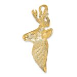 14K 3-D Textured Deer Head 12-Point Buck Charm - Image 2