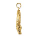 14K 3-D Alligator with Moveable Mouth Charm - Image 2