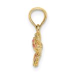 14K Enameled Mini Pink Butterfly Charm - Image 2