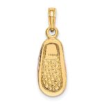 14K Pink Enameled 3-D Baby Shoe Charm - Image 3