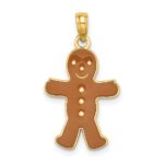 14K 3-D Enameled Gingerbread Man Charm - Image 4