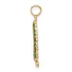 14K Enameled Christmas Wreath Charm - Image 2