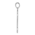 14K White Gold Cut-Out Polished Dog Bone Charm - Image 2