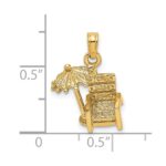 14K 3-D Beach Chair with Umbrella Charm - Image 3