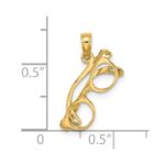 14K 3-D Glasses with Moveable Sides Charm - Image 3