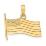14K American Flag Charm