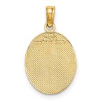 14K Fleur de Lis on Oval Disc Charm - Image 4