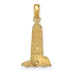 14K Small Lighthouse with Building Charm - Image 4