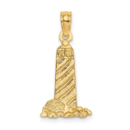 14K Small Lighthouse with Building Charm