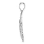14K White Gold Polished Sand Dollar Charm - Image 2