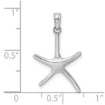 14K White Gold Dancing Starfish Charm - Image 3