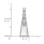 14K White Gold Scuba Flipper Charm - Image 3