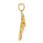 14K 2-D Polished Two Manatees Charm - Image 2