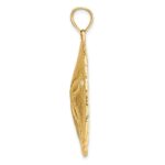 14K Large Polished Sand Dollar Pendant - Image 2