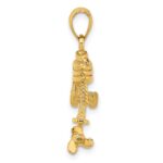 14K 3-D Boat Engine with Moveable Propeller Charm - Image 2