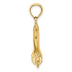 14K 3-D Large Shackle Link with Moveable Screw Charm - Image 2