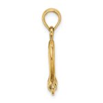 14K 3-D Small Shackle Link with Moveable Screw Charm - Image 2