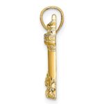 14K 2-D Nubble Lighthouse Charm - Image 2