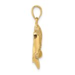 14K 2-D Polished Fighting Shark Charm - Image 2