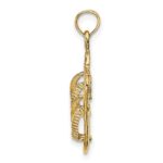 14K Textured Strap Double Flip-Flop Charm - Image 2