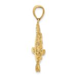 14K Large 3-D Flounder Fish Charm - Image 2
