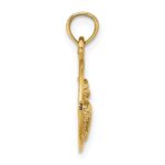 14K Two Dolphins in Circle Charm - Image 2