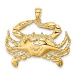 14K Large Blue Crab Charm