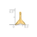 14K Mini Whale Tail Chain Slide - Image 3
