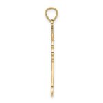 14K Double Sided Textured Cross Charm - Image 2