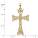 14K Polished Celtic Knot Cross Charm - Image 3