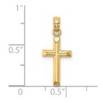 14K Polished Cross Charm - Image 3