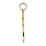 14K Polished Cross with Heart Charm - Image 2