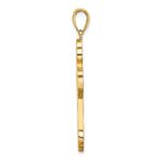 14K Scroll Cross with Sunburst Center Charm - Image 2