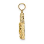 14K Small Polished Crucifix Charm - Image 2