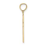 14K Textured Center Block Cross Charm - Image 2