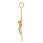 14K Cut-Out Crucifix with Center Circle Charm - Image 2