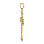 14K Crucifix with Sunburst Charm - Image 2