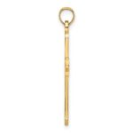 14K Polished and Cut-Out Cross Charm - Image 2