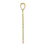 14K Lace Border Cross Charm - Image 2