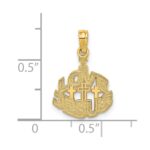 14K I LOVE JESUS with Crosses Charm - Image 3