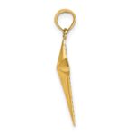 14K 2-D Polished Triangle Tipped Cross Charm - Image 2