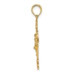 14K Crucifix with Fancy Tips Charm - Image 2