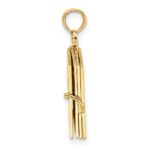 14K 3-D THE TEN COMMANDMENTS in Hebrew Book with Moveable Pages Pendant - Image 2