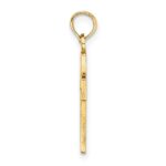 14K Cut-out Flower In Cross Charm - Image 2